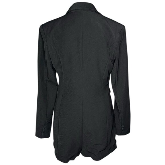 Endless Rose Women's Black Double Breasted Long Sleeve Blazer Romper Medium - Picture 4 of 16